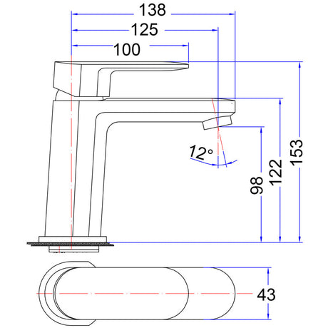 Cora Basin Mixer Lead Free – detail view