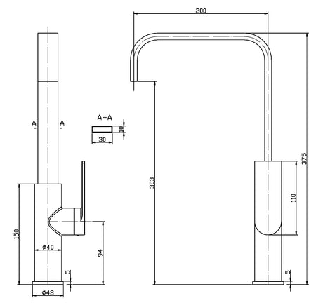 Ruki Sink Mixer Lead Free – view 6