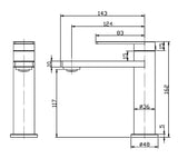 Ruki Basin Mixer Lead Free – alternate view