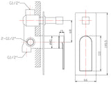 Ruki Wall Mixer Diverter – view 6