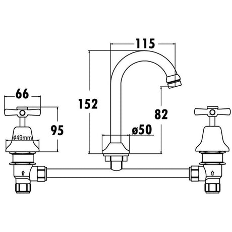 Penz Basin Set Lead Free – alternate view