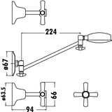 Shower Tap Set - 180x220x80mm – alternate view
