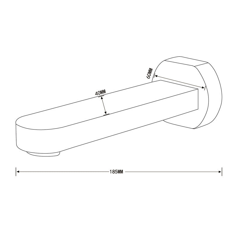 Yale Spout 185mm – alternate view