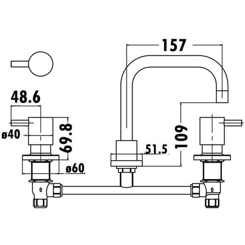 Pjk Basin Set 1/4 Turn Lead Free – alternate view