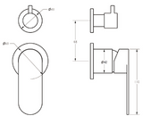 Sora SS Wall Diverter Mixer Trim Kits – view 6