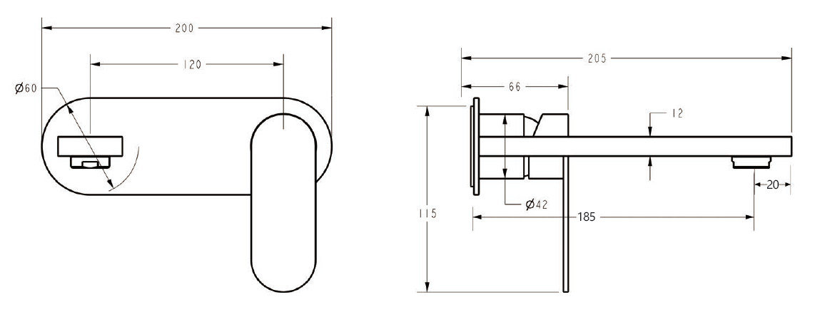 Sora SS Wall Basin Mixer Trim Kits – view 6