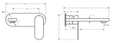 Sora SS Wall Basin Mixer Trim Kits – view 6