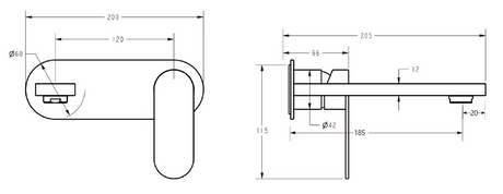 Sora SS Wall Basin Mixer Trim Kits – view 6