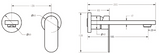Sora SS Wall Basin Mixer Trim Kits With Separate Back Plate – view 5
