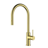 Otus Slimline SS Gooseneck Pull-Out Sink Mixer In Brushed ss304 – detail view