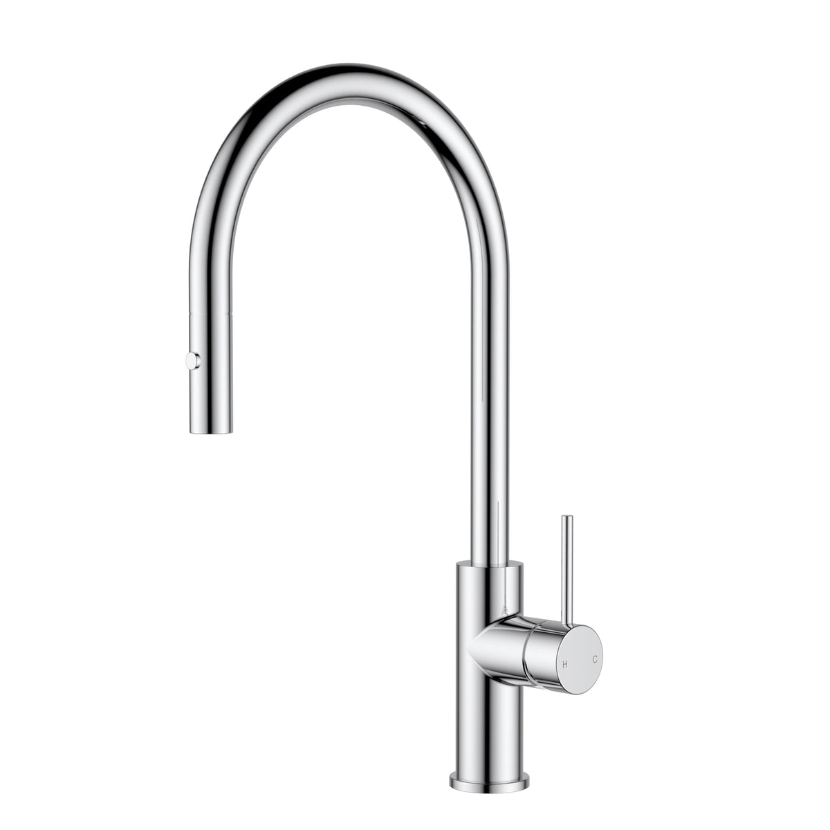 Otus Slimline SS Gooseneck Pull-Out Sink Mixer In Brushed ss304 – view 4