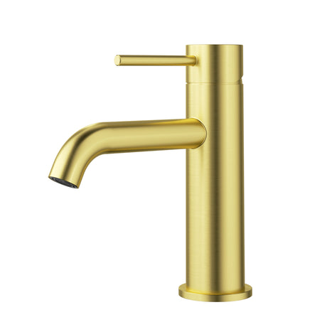 Otus Slimline SS304 Basin Mixer Curved Spout – detail view