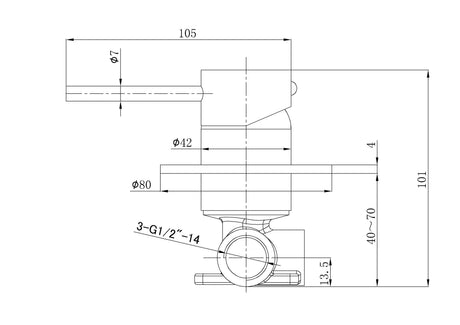 Otus Slimline SS304 Wall Mixer Trim Kit – view 7