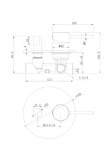 Otus Slimline SS304 Wall Mixer Diverter Trim Kit – view 7