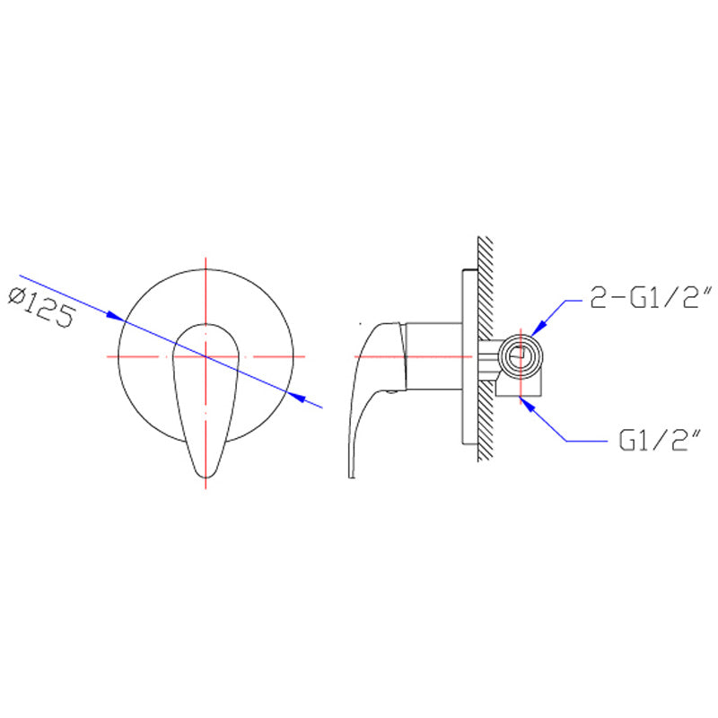 Ruby Wall Mixer Chrome – alternate view