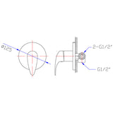 Ruby Wall Mixer Chrome – alternate view
