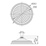 Clasico Shower Head Round 220mm – view 5