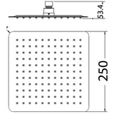 Nova Shower Head Square 250mm – view 6