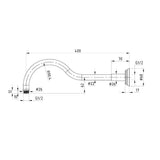Clasico Shower Arm Horizontal 400mm – view 5