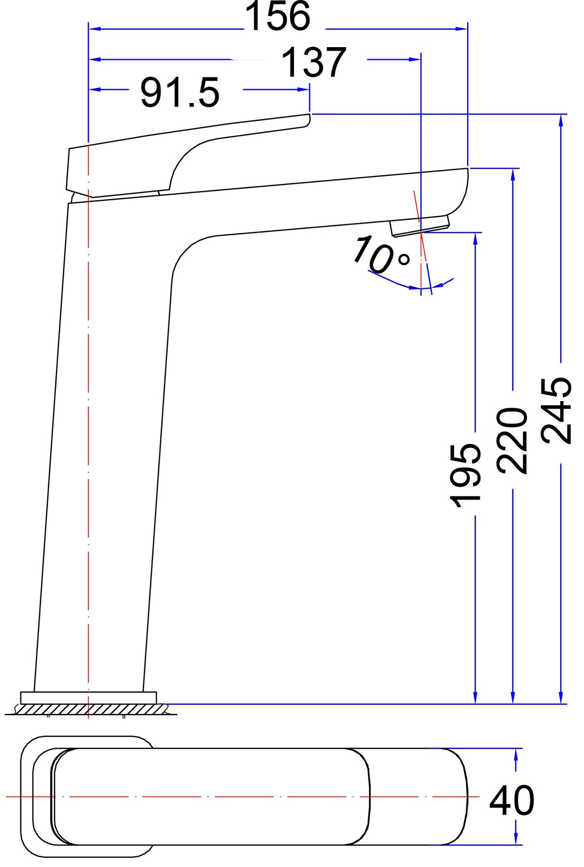 Eden Basin Mixer High Rise – view 4
