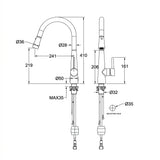 Linsol Kashi Pull-Out Kitchen Sink Mixer