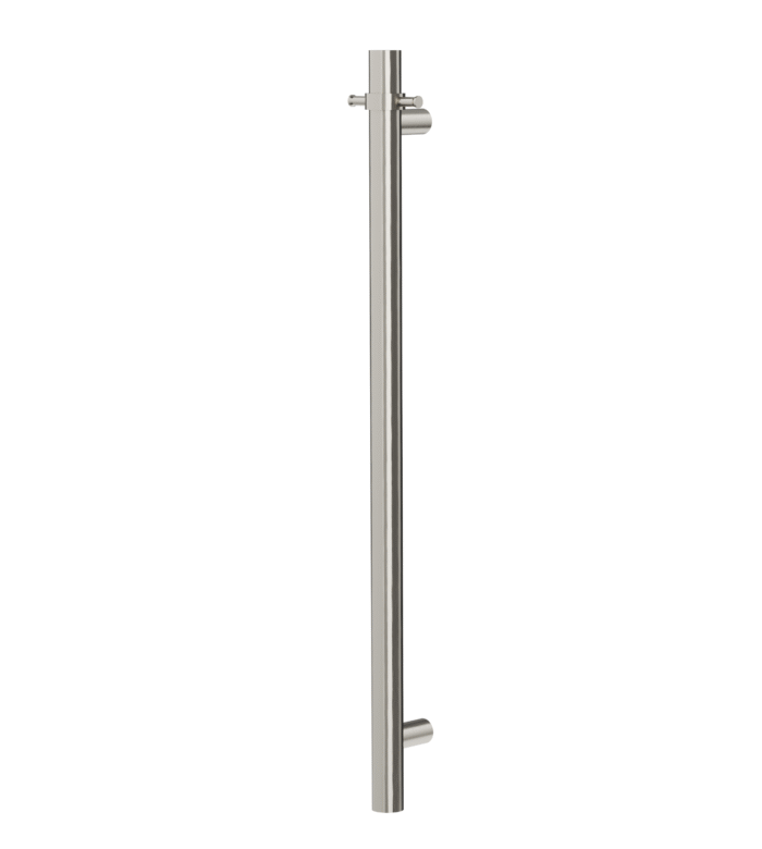 Linsol Allegra 12V Round Bar Vertical Heated Towel Rail with T-Bar
