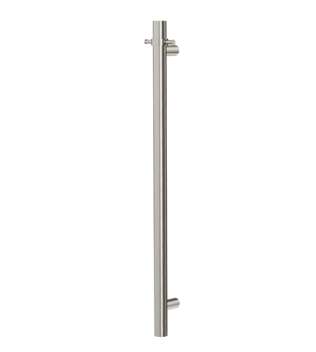 Linsol Allegra 12V Round Bar Vertical Heated Towel Rail with T-Bar