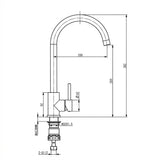 Amoza Progo Project Gooseneck Sink Mixer