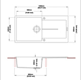 Carysil Enigma D100L - 1000 x 500 x 200mm