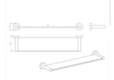 Amoza Shower Shelf Stainless Steel - 500mm