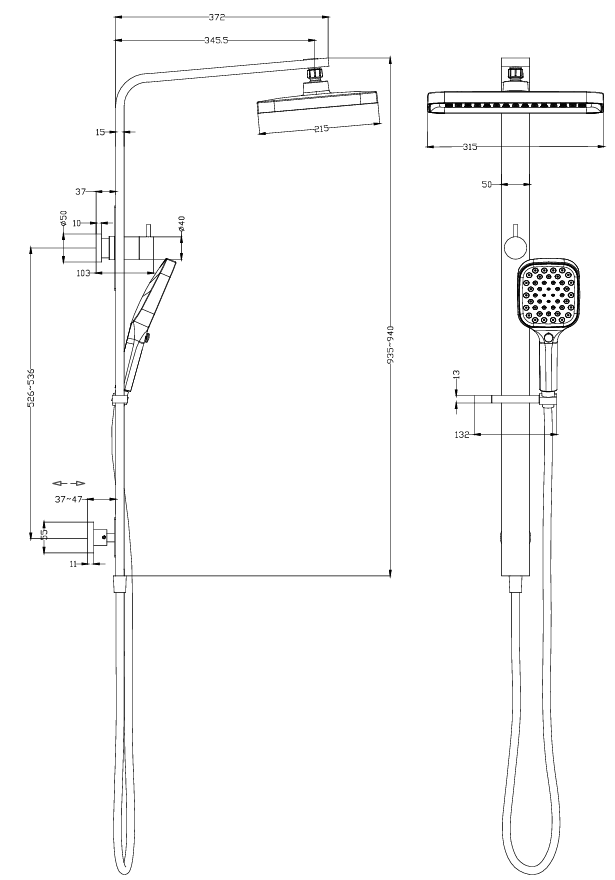 Ceram MultiFunction Shower Set