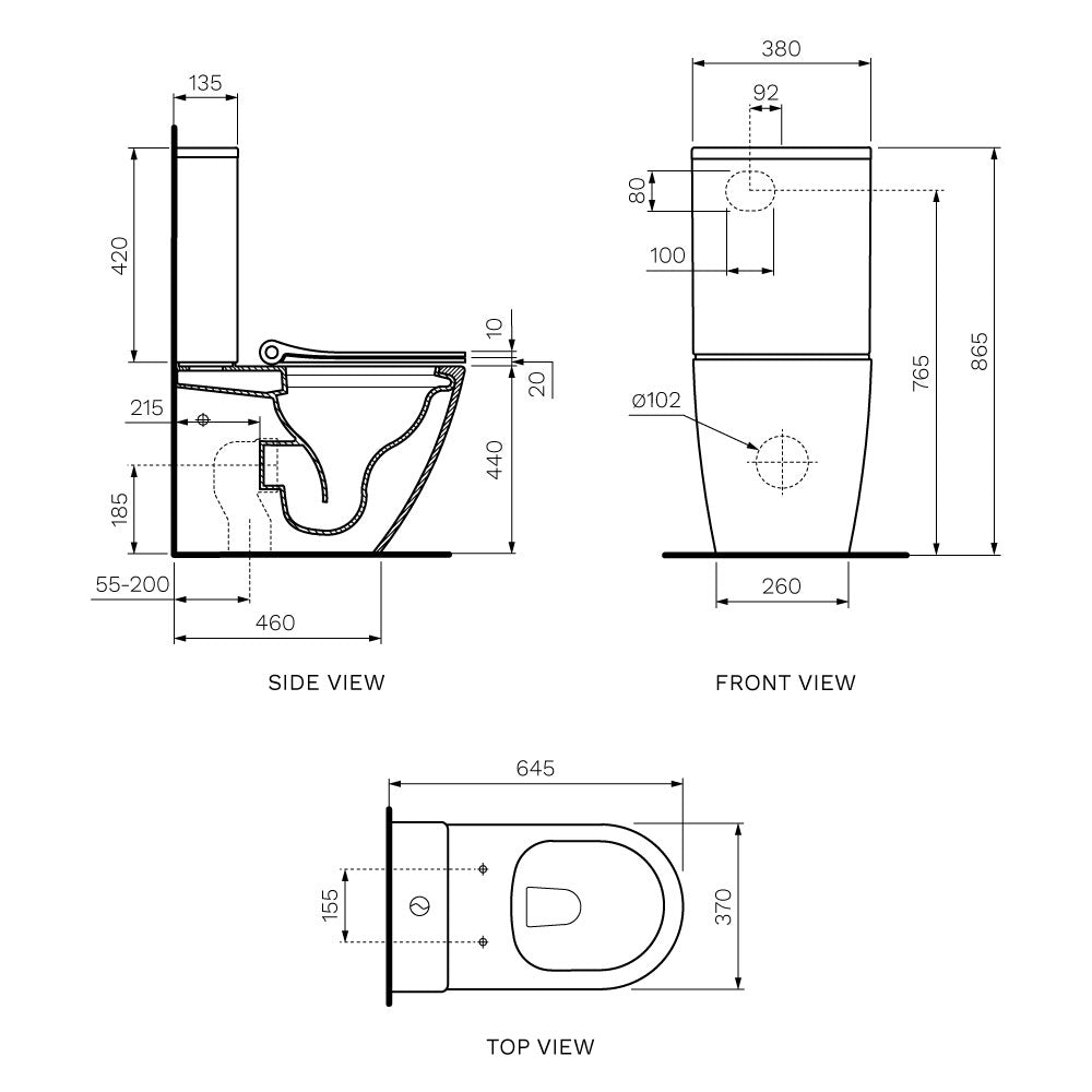 Parisi Ellisse II Ambulant Suite Rimless (Including Pressalit Soft Close Seat)