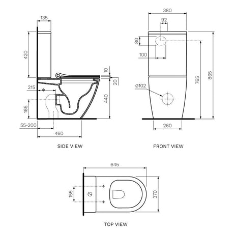 Parisi Ellisse II Ambulant Suite Rimless (Including Pressalit Soft Close Seat)