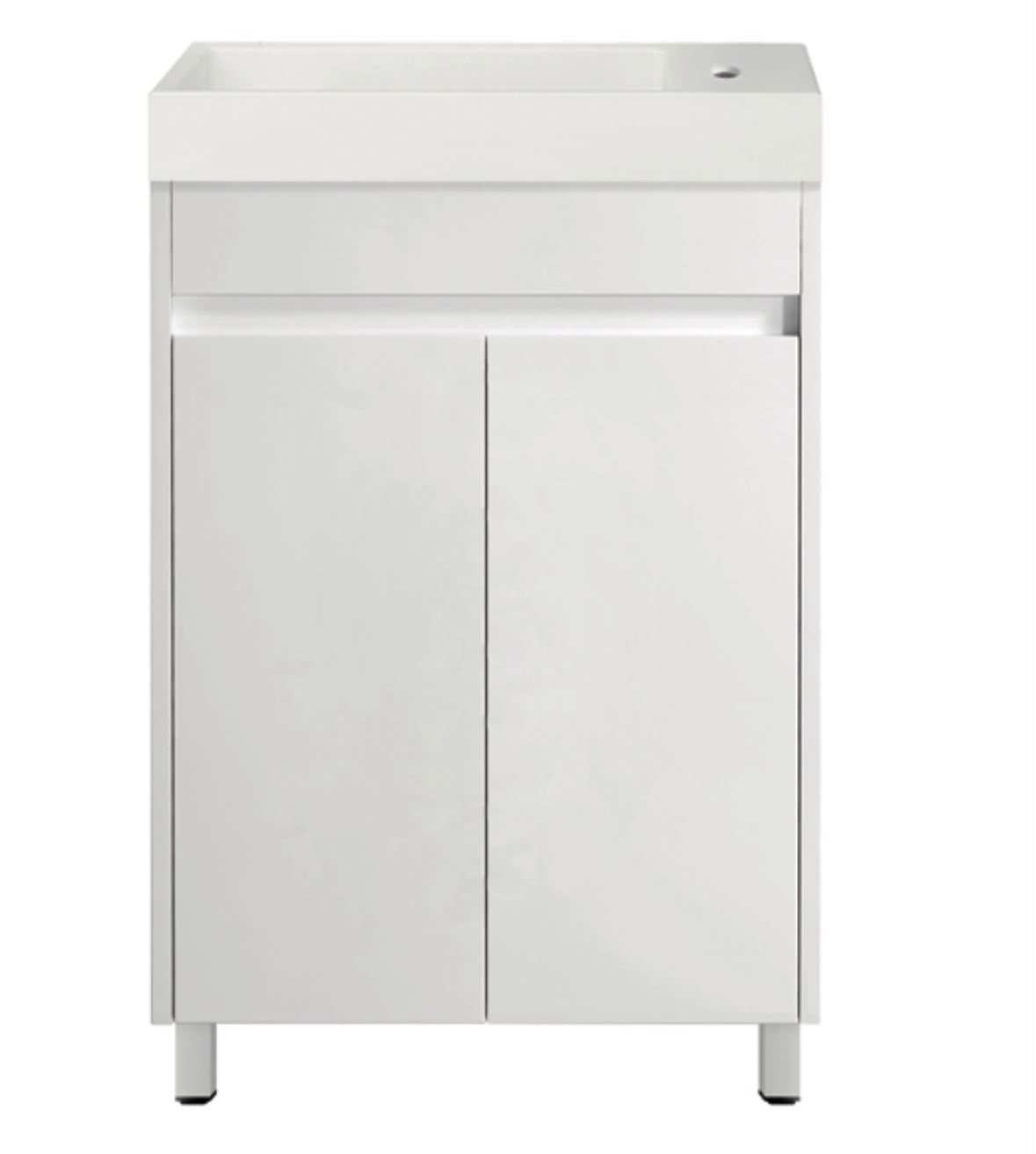 Paula 500mm PVC Slim Vanity on Legs 1th - 500x250x860mm