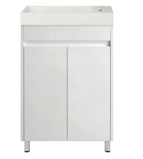 Paula 500mm PVC Slim Vanity on Legs 1th - 500x250x860mm