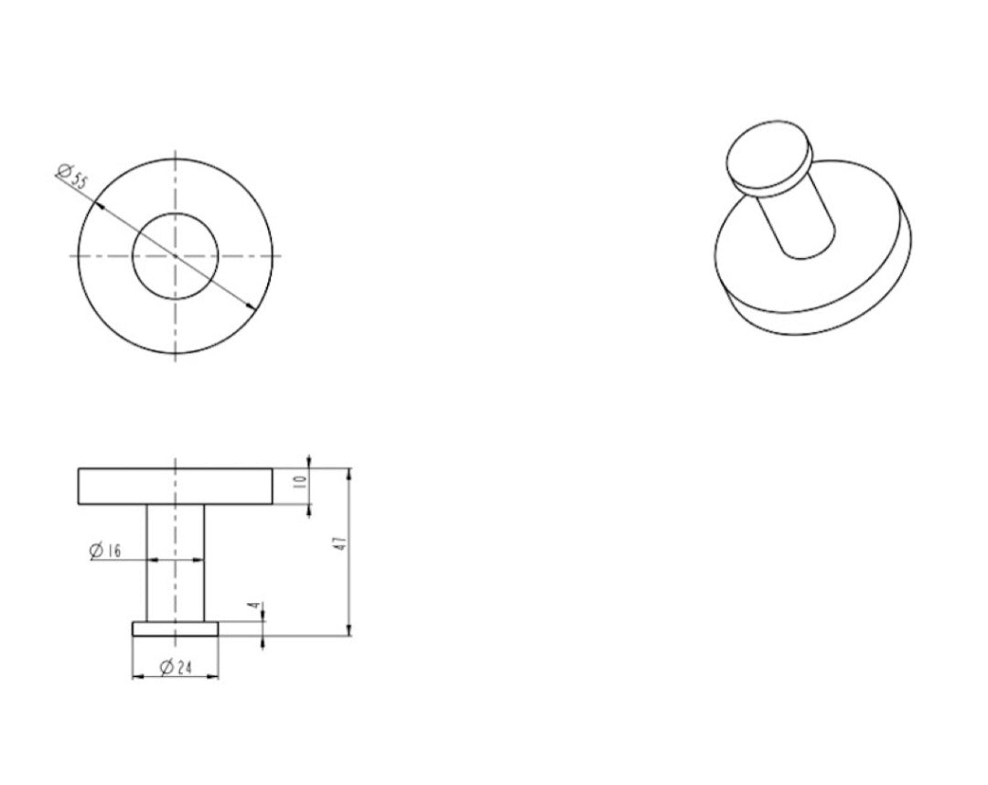 Linsol Lux S2 Single Robe Hook