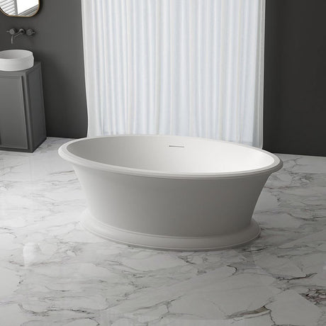 Hampshire Matte White Freestanding Bathtub - 1700mm