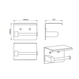 Amoza Toilet Roll Holder With Shelf
