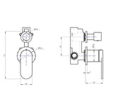 Linsol Capo Wall Diverter Mixer Small Plate