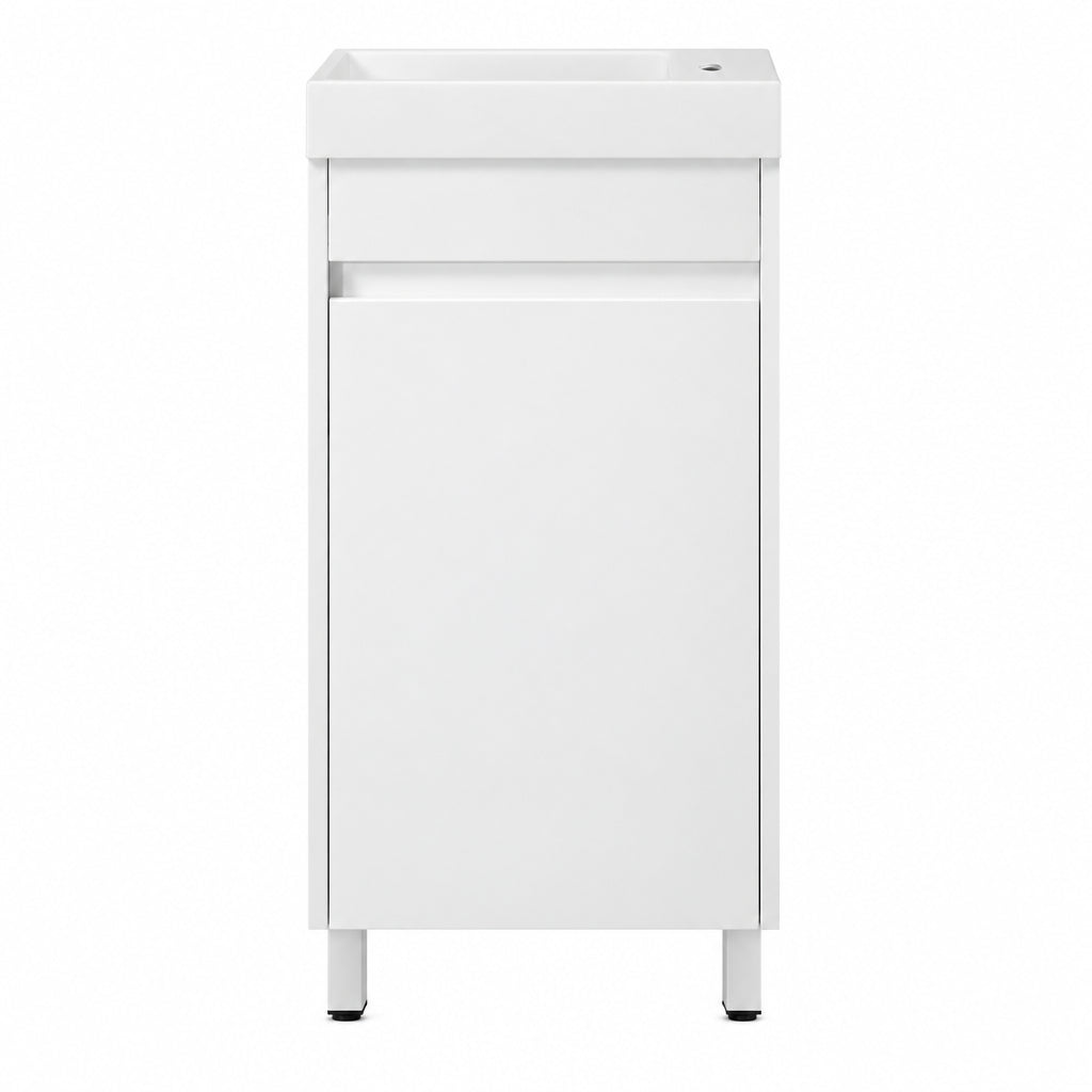 Paula 400mm PVC Slim Vanity on Legs 1th - 400x220x860mm