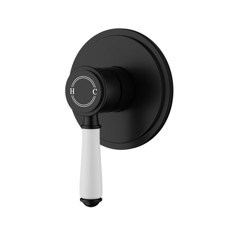 Vintage Matte Black With Ceramic White Handle Bathroom Package – Complete Shower, Toilet & Accessory Set