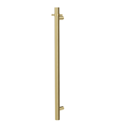 Linsol Allegra 12V Round Bar Vertical Heated Towel Rail with T-Bar