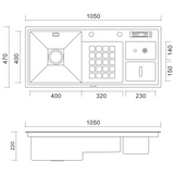 Smart Sink - 1050 x 470 x 220mm
