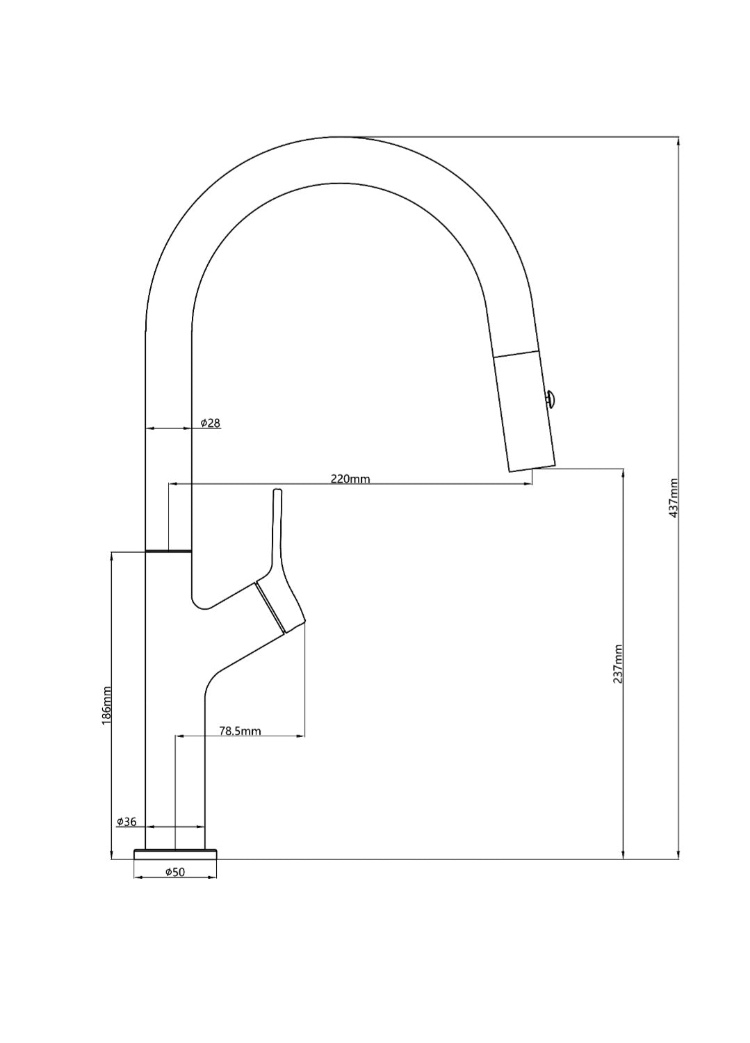 Tish S2 Pull-Out Kitchen Sink Mixer