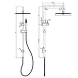 Linsol Sofia Shower Combination 300mm - 3 function