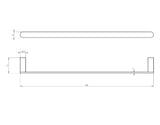 Linsol Circle 600mm Single Towel Rail