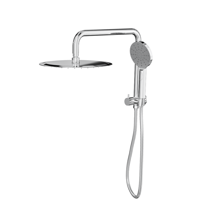 Linsol Sofia 200mm Shower Head on Half rail - 3 Function Handshower
