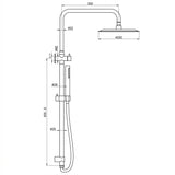 Amoza Twin Shower on Full Rail - 250mm Head
