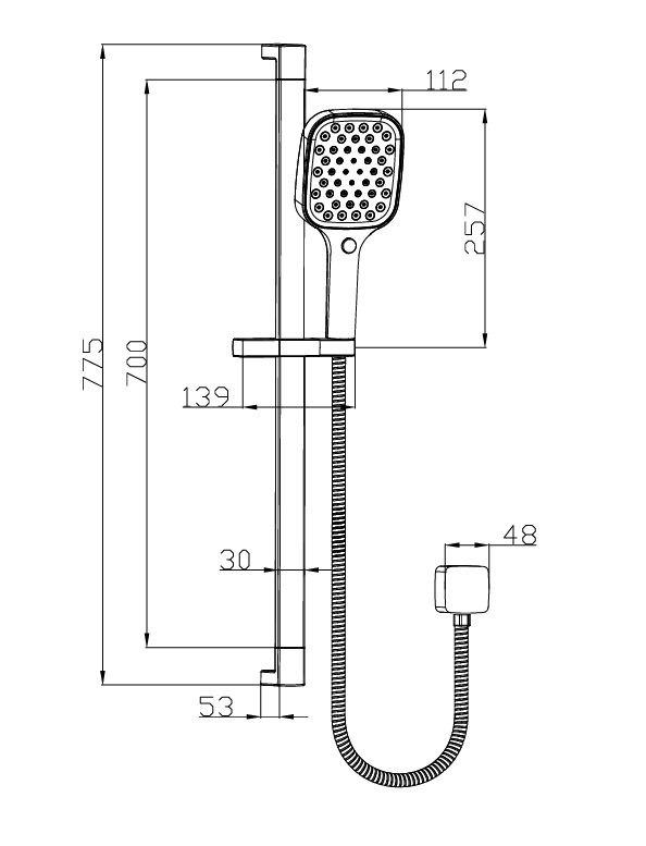 Ceram Rail Shower