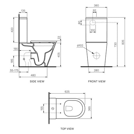 Parisi Linfa Wall Faced Suite Rimless (including Soft Close Seat)